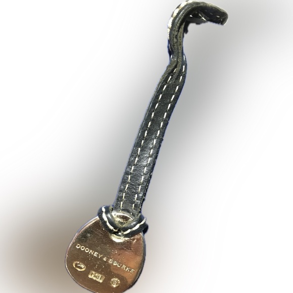 DOONEY & BOURKE BLUE DUCK BLACK LEATHER KEY FOB BAG CHARM KEYCHAIN - Picture 5 of 5